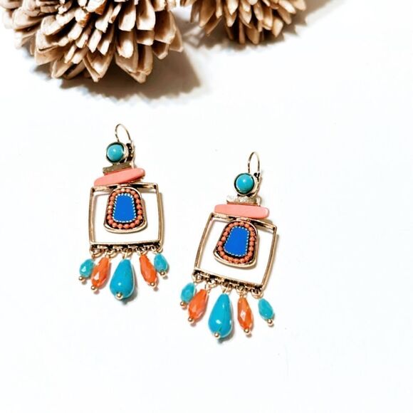 Boho statement earrings M164 - Picture 1 of 4